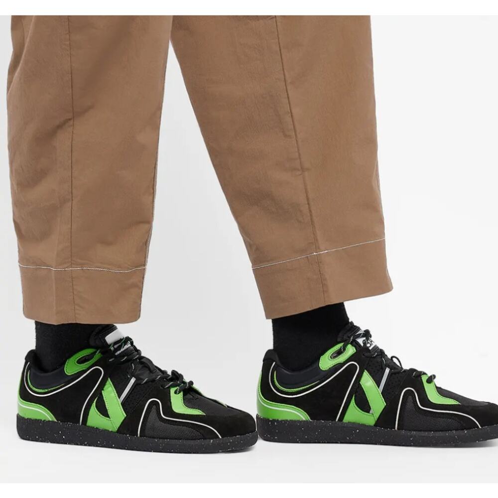 GANNI Sporty Retro Sneakers Black/Neon Green 40